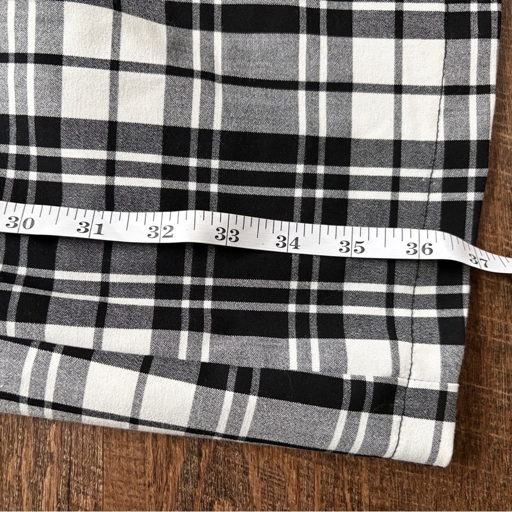 MANGO MNG Casual black & white checked midi dress button down front NWOT sz S - Picture 10 of 14